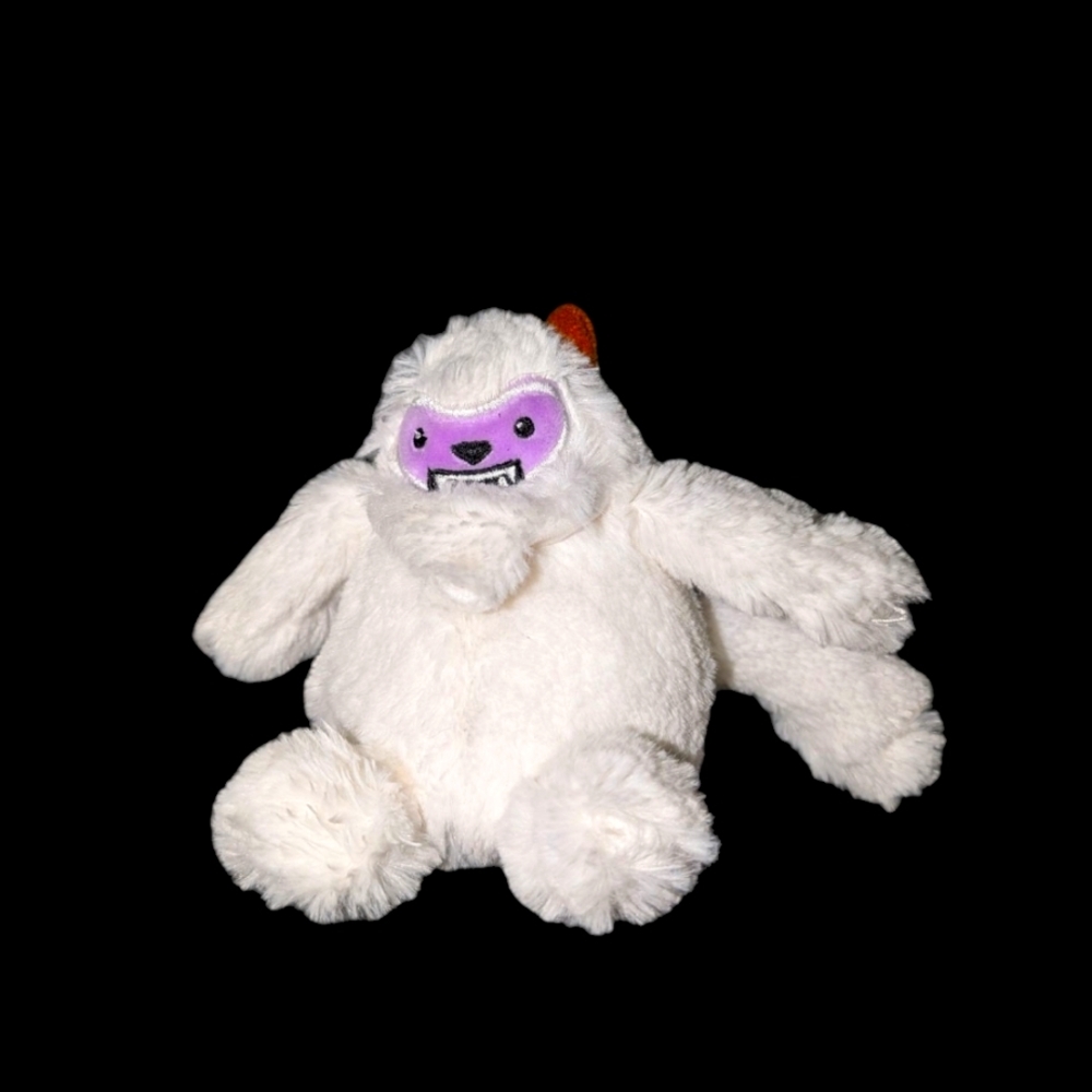 Plush Yeti Toy - White and Purple